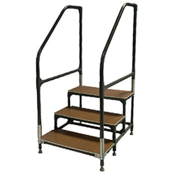 矢崎化工 手すり付ステップ台 ユニットタイプ 2段 ブラウン 手摺 介護用品 矢崎化工 手すり付ステップ台 ユニットタイプ 2段 ブラウン 手摺