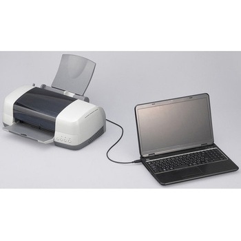 USB2.0ケーブル(A to B) 0.7m ブラックスケルトン BUFFALO(バッファロー)