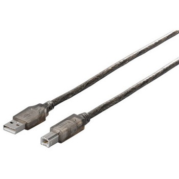 USB2.0ケーブル(A to B) 0.7m ブラックスケルトン BUFFALO(バッファロー)