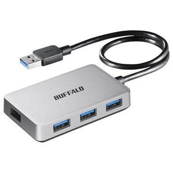 USB3.0バスパワーハブ 4ポートタイプ マグネット付き シルバー BUFFALO(バッファロー)