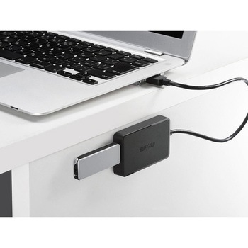 USB3.0バスパワーハブ 4ポートタイプ マグネット付き シルバー BUFFALO(バッファロー)