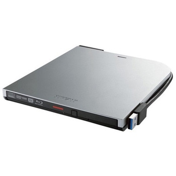 USB3.2(Gen1)対応 ポータブルBDドライブ 書込ソフト添付 シルバー BUFFALO(バッファロー)