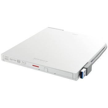 USB3.2(Gen1)対応 ポータブルBDドライブ 書込ソフト添付 ホワイト BUFFALO(バッファロー)