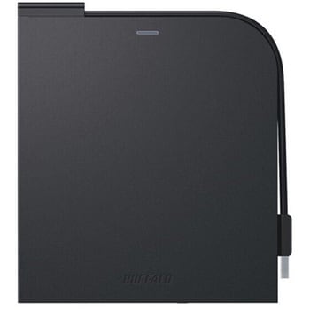 USB3.2(Gen1)対応 ポータブルDVDドライブ 書込ソフト添付 ブラック BUFFALO(バッファロー)