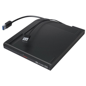USB3.2(Gen1)対応 ポータブルDVDドライブ 書込ソフト添付 ブラック BUFFALO(バッファロー)