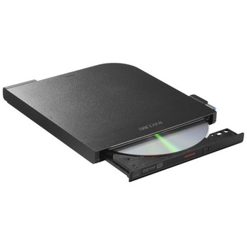 USB3.2(Gen1)対応 ポータブルDVDドライブ 書込ソフト添付 ブラック BUFFALO(バッファロー)