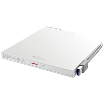 USB3.2(Gen1)対応 ポータブルDVDドライブ 書込ソフト添付 ホワイト BUFFALO(バッファロー)