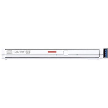 USB3.2(Gen1)対応 ポータブルDVDドライブ 書込ソフト添付 ホワイト BUFFALO(バッファロー)