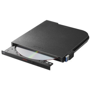 USB3.2(Gen1)対応ポータブルDVD-ROMドライブ 読込専用モデル BUFFALO(バッファロー)