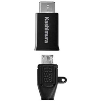 USB変換コネクタ microB→C BK カシムラ