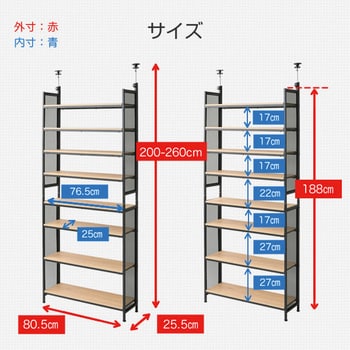 RTF8025(OAK/SBK パーテーション ディスプレイラック 1台 YAMAZEN(山善