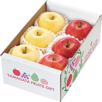 山形県産 サンふじとはるか食べ比べ - ノーブランド