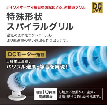 STF-DC15T サーキュレーター扇風機 24畳 上下左右首振り 1台 アイリス