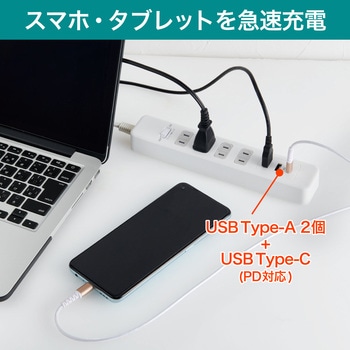 コード付USBタップPD20W ELPA
