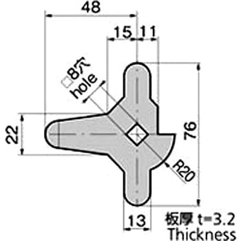 止め金(□8穴) TAKIGEN(タキゲン)