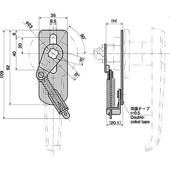 開閉支持装置(□10穴) TAKIGEN(タキゲン)