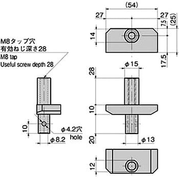 AC-25-LJ ロッド棒ロックジョイント タキゲン(TAKIGEN) 1個 AC-25-LJ