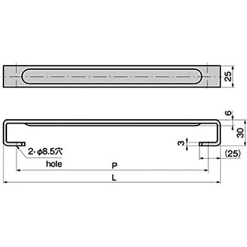 角型4号取手(P=65) - TAKIGEN(タキゲン)
