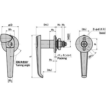 首長防水ハンドル - TAKIGEN(タキゲン)