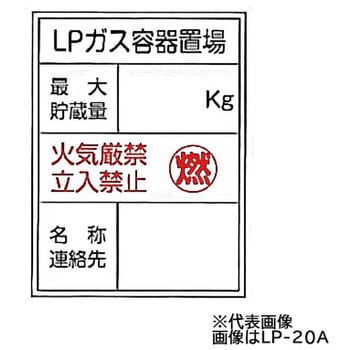 LP高圧ガス関係標識 東洋防災