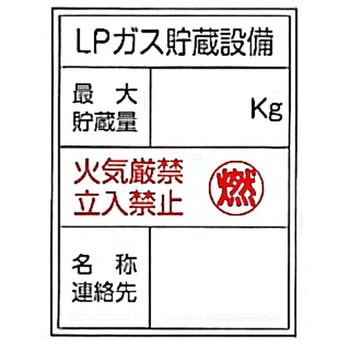 LP高圧ガス関係標識 東洋防災