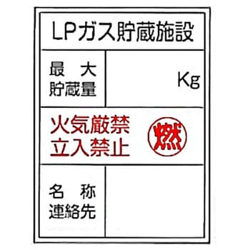 LP高圧ガス関係標識 東洋防災