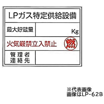 LP高圧ガス関係標識 東洋防災