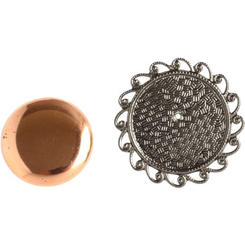 銅板付き アンティークデザイン ブローチ台 丸型 NBK