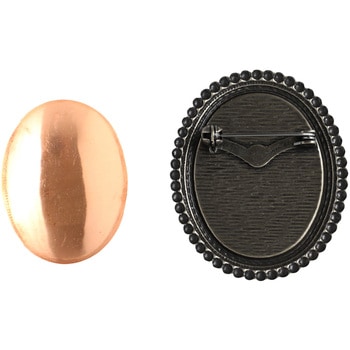 銅板付き アンティークデザイン ブローチ台 だ円 NBK