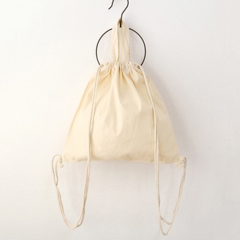 厚手コットン・ハンドル付リュック NBK