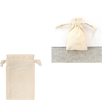 コットンフリル巾着ポーチ NBK