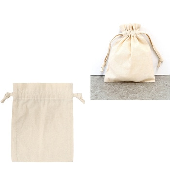 コットンフリル巾着ポーチ NBK