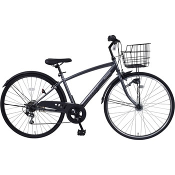 防災サイクル 27型 6段変速・LEDオートライト付 ノンパンク シティサイクル クロスバイク【完成組立品】 東部