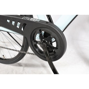 防災サイクル 27型 6段変速・LEDオートライト付 ノンパンク シティサイクル クロスバイク【完成組立品】 東部