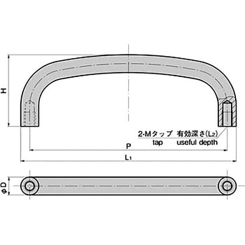 ステンレス 取手(P=60) TAKIGEN(タキゲン)