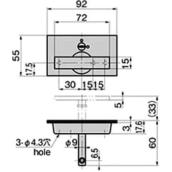 A-1077-1 ステンレス フロアハッチ用取手 1個 タキゲン(TAKIGEN