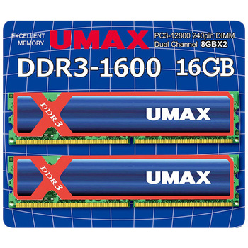 デスクトップPC用メモリー UDIMM DDR3-1600 16GB(8GB×2) H/S UMAX