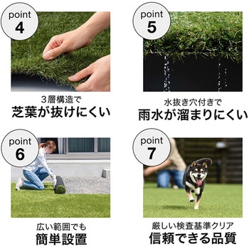 リアル人工芝 水抜き穴タイプ タカショー