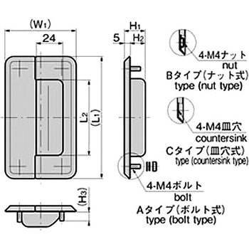 ステンレス 埋込み取手 TAKIGEN(タキゲン)