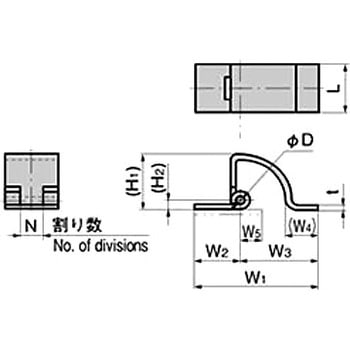 裏蝶番1型(L=25 固定型) TAKIGEN(タキゲン)