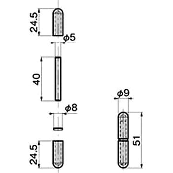 掛軸 322 332432 軸付筒型ワイヤーブラシ SK11 鋼硬線 軸径6mmブラシ直径22mm 1