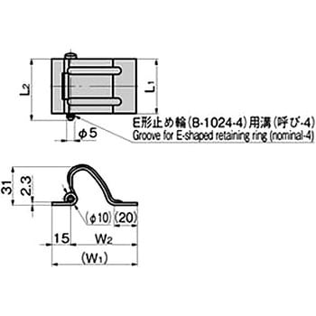 裏蝶番4型(L=65) TAKIGEN(タキゲン)