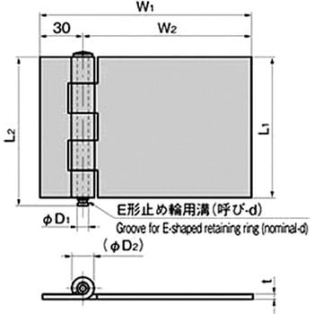 重量用平蝶番(L1:75×W1:130) TAKIGEN(タキゲン)