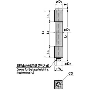 3管角ヒンジピン TAKIGEN(タキゲン)