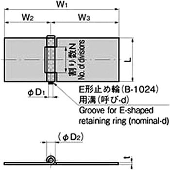 折曲げ用 横型平蝶番(L=80 W1=55) TAKIGEN(タキゲン)
