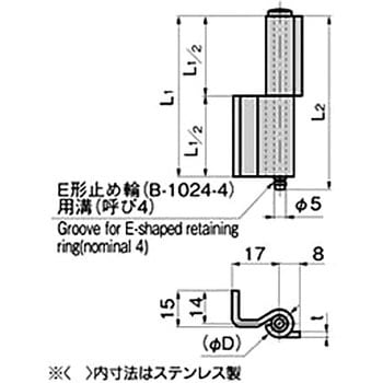 ステンレス L型裏蝶番1型 TAKIGEN(タキゲン)