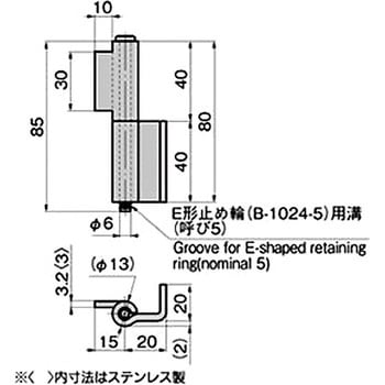 ステンレス L型裏蝶番5型(L=85) TAKIGEN(タキゲン)
