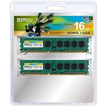 メモリモジュール 240Pin DIMM DDR3-1333(PC3-10600) 8GB×2枚組 ブリスターパッケージ シリコンパワー(Silicon Power)