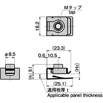 C-176-B-M4 フローティングナット(M4用) タキゲン(TAKIGEN) 適合板厚3.0～4.0mm C-176-B-M4 - 【通販 ...