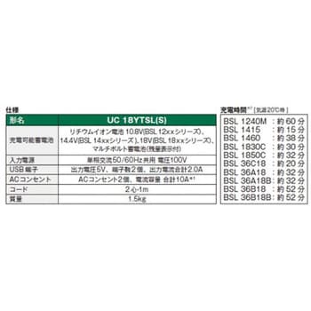 UC18YTSL(S) マルチポート充電器 1台 HiKOKI(旧日立工機) 【通販 ...
